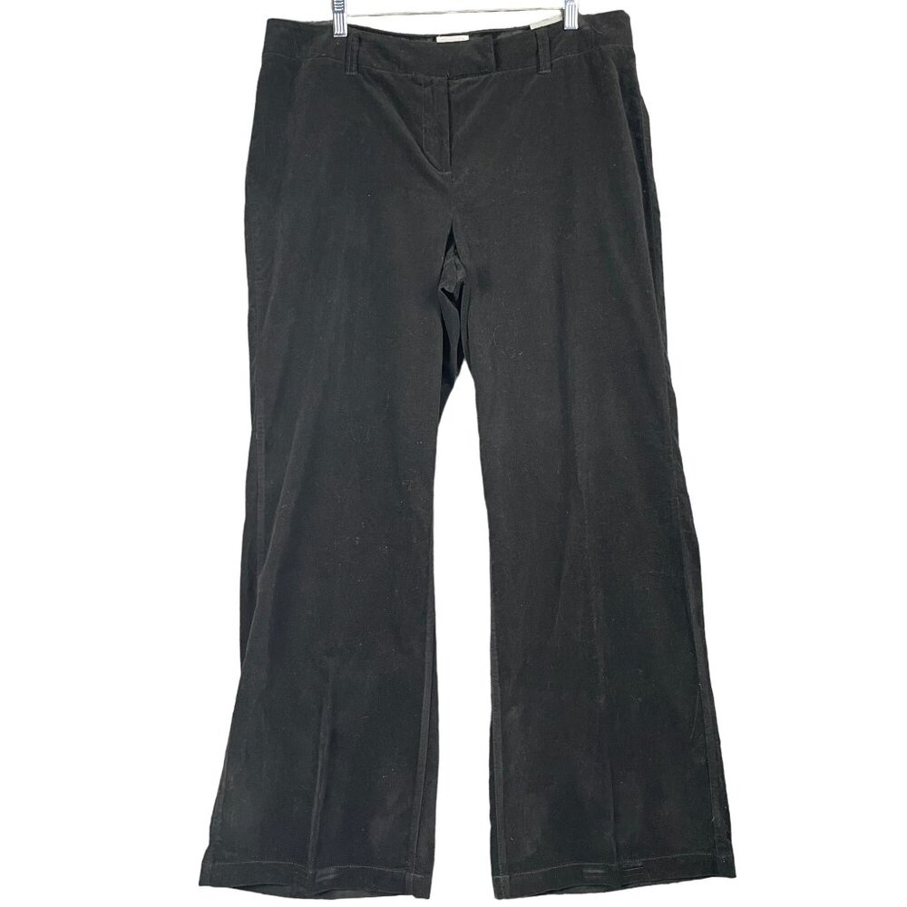 Chicos Luxe Corduroy Wide Leg Chesapeake Pants L/16/3 Capsule Minimal Stretch